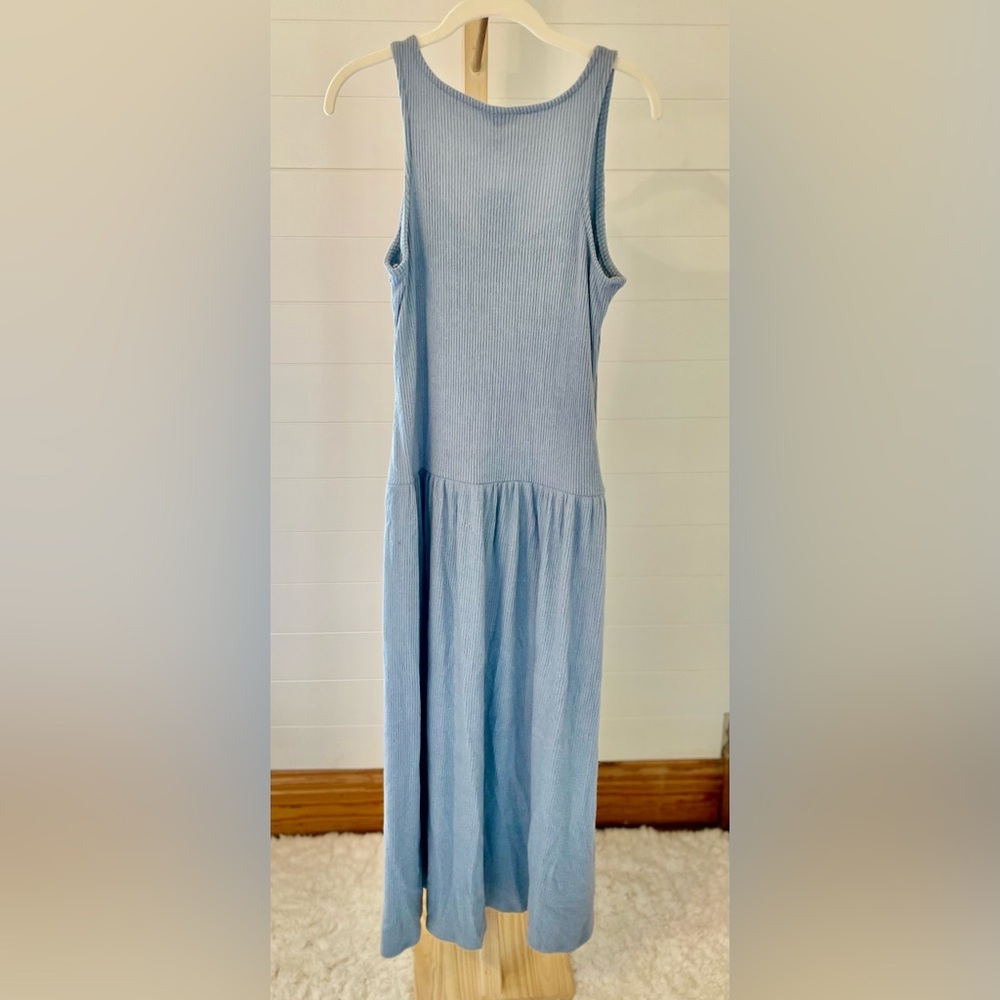 Universal Thread Blue Knit Midi Slip Dress - Picture 4 of 5